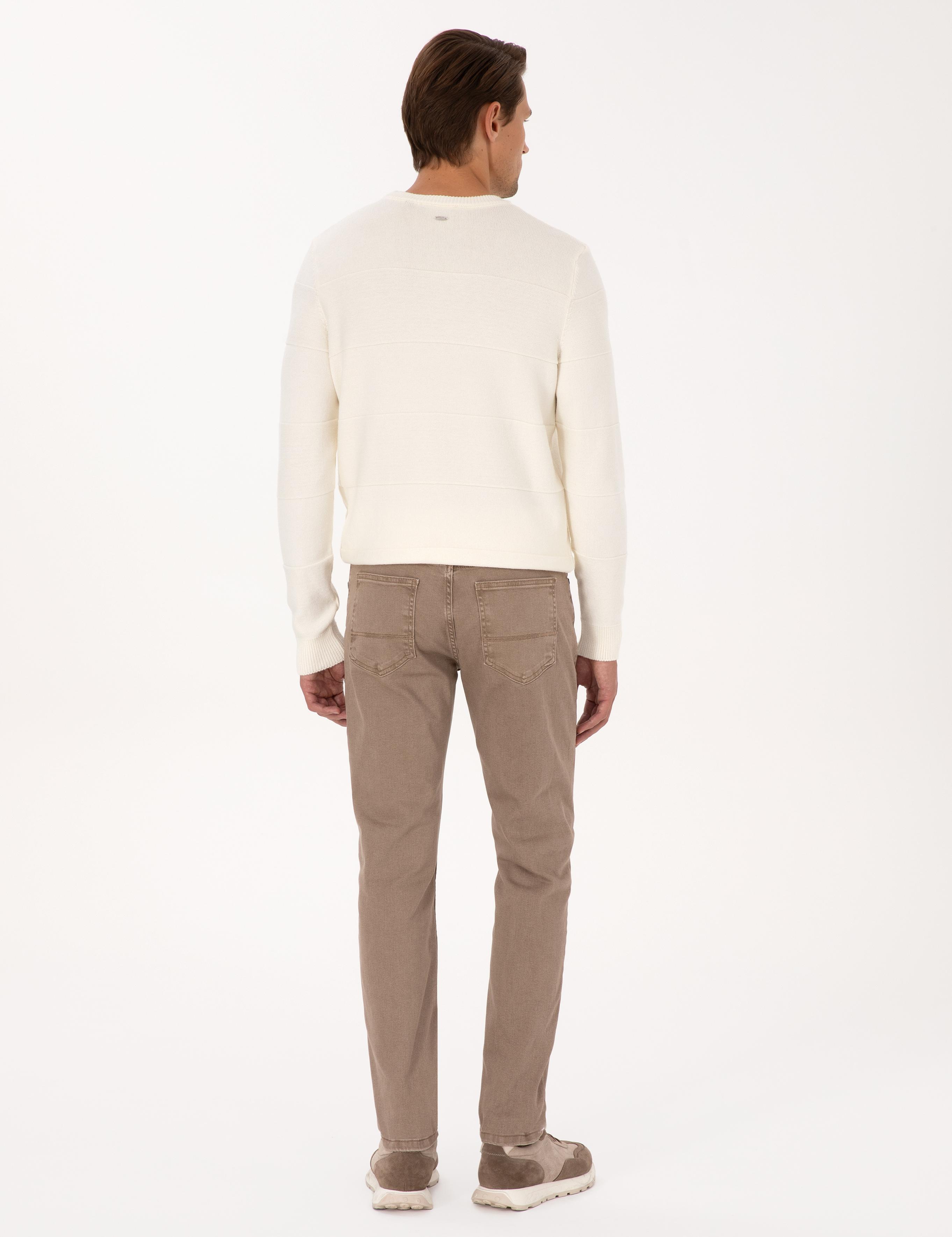 Bej Slim Fit Jean Pantolon