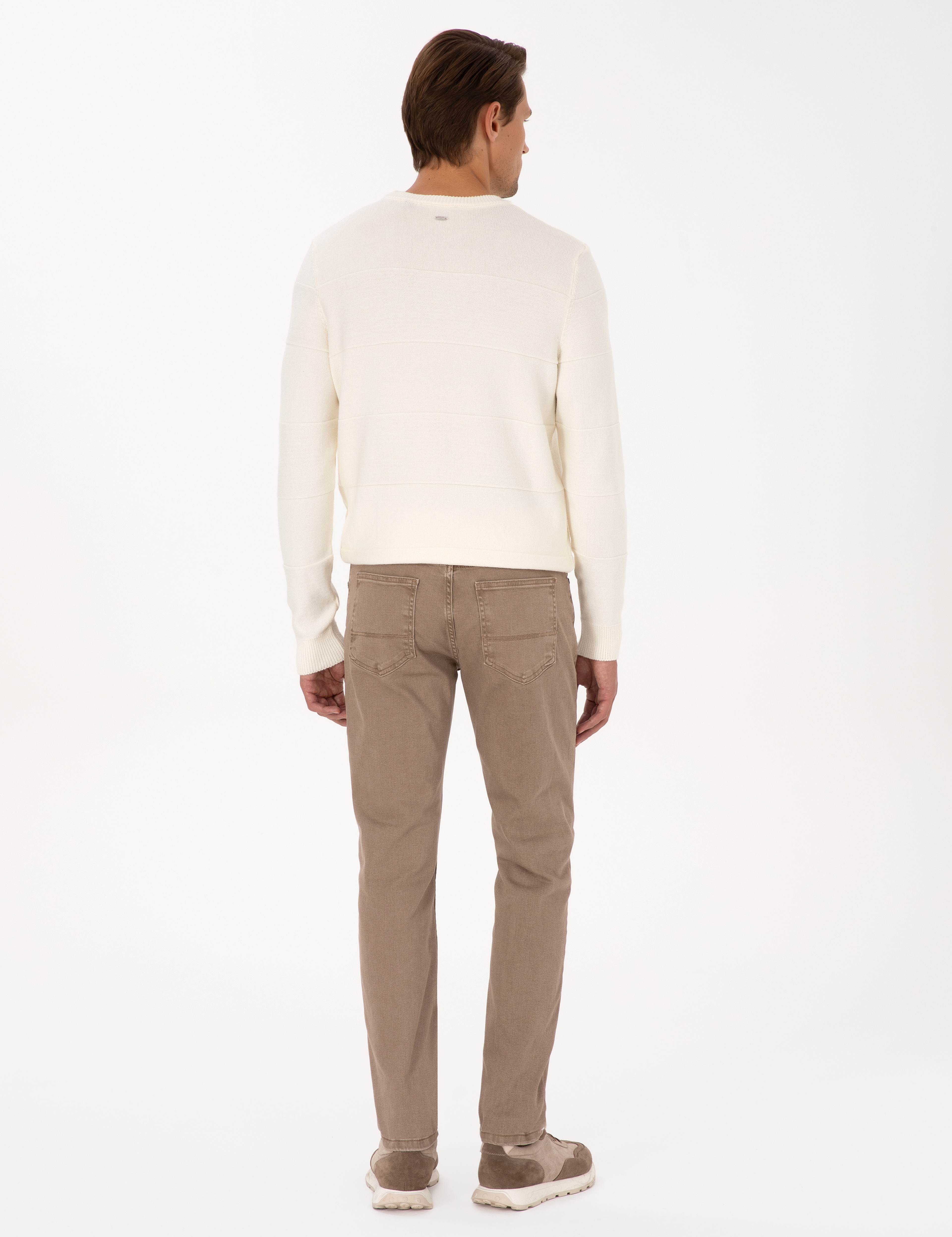 Bej Slim Fit Jean Pantolon - Image 4
