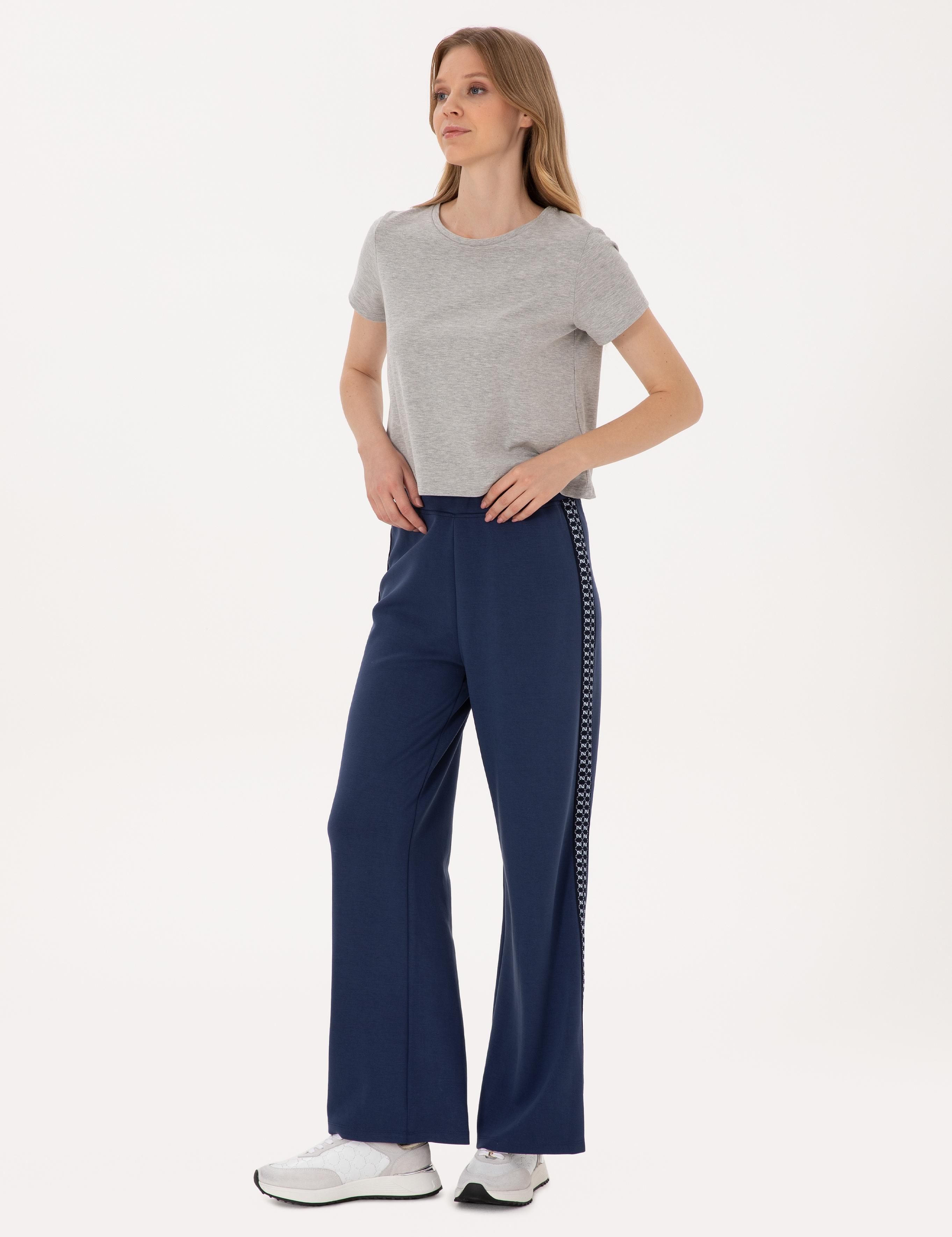 Lacivert Flare Fit Eşofman Altı