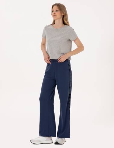 Lacivert Flare Fit Eşofman Altı