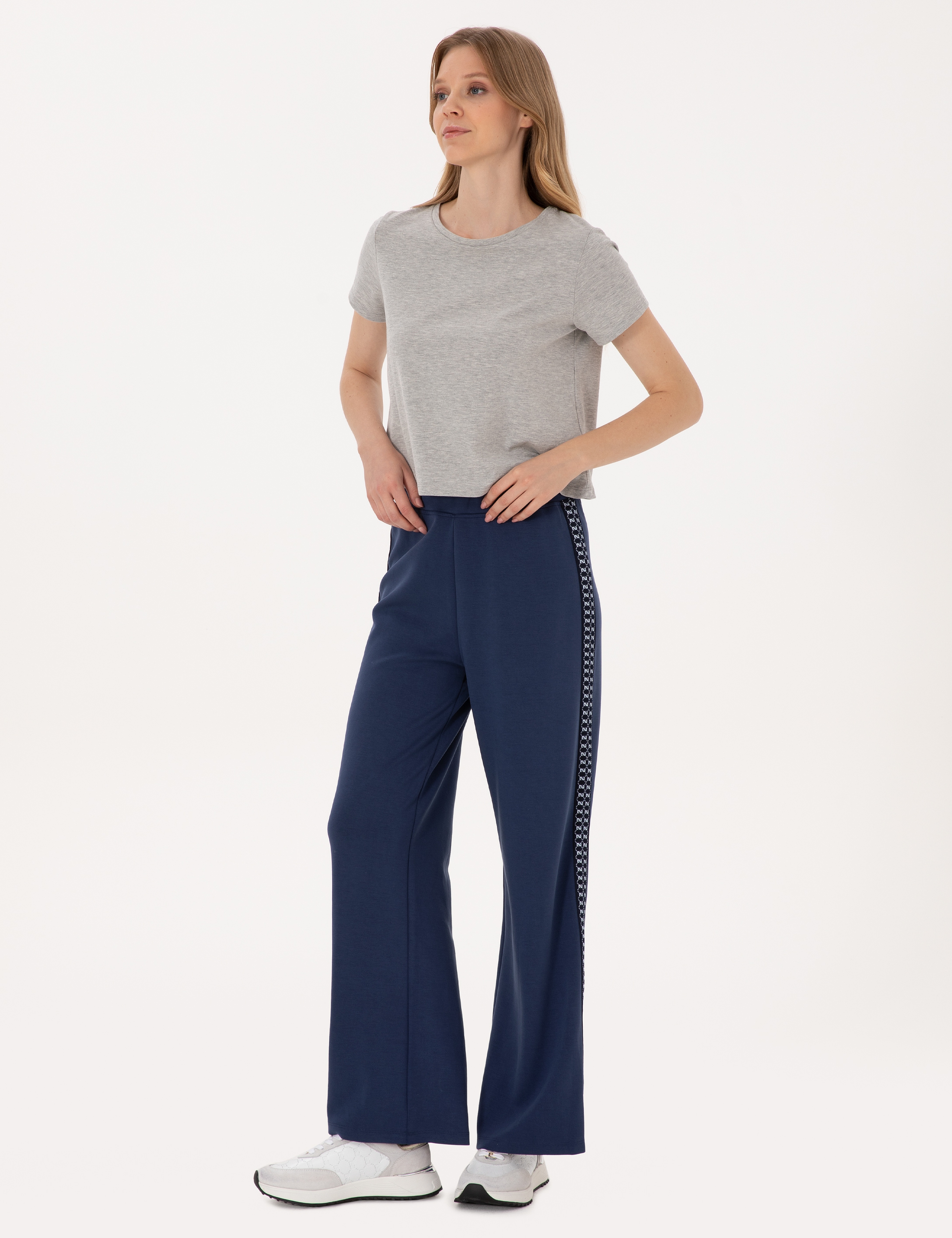 Lacivert Flare Fit Eşofman Altı - Image 3