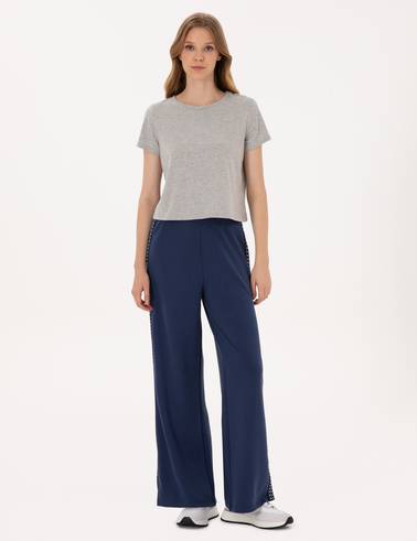 Lacivert Flare Fit Eşofman Altı