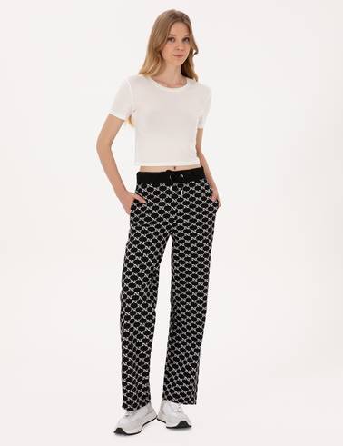 Siyah Loose Fit Eşofman Altı