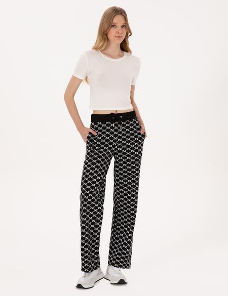 Siyah Loose Fit Eşofman Altı - 50309254026