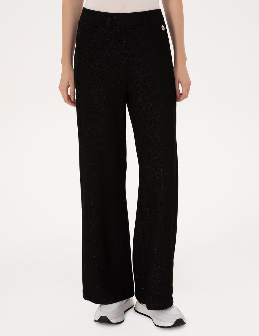 Siyah Flare Fit Eşofman Altı