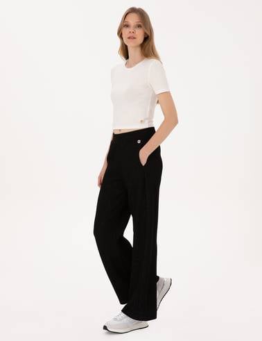 Siyah Flare Fit Eşofman Altı