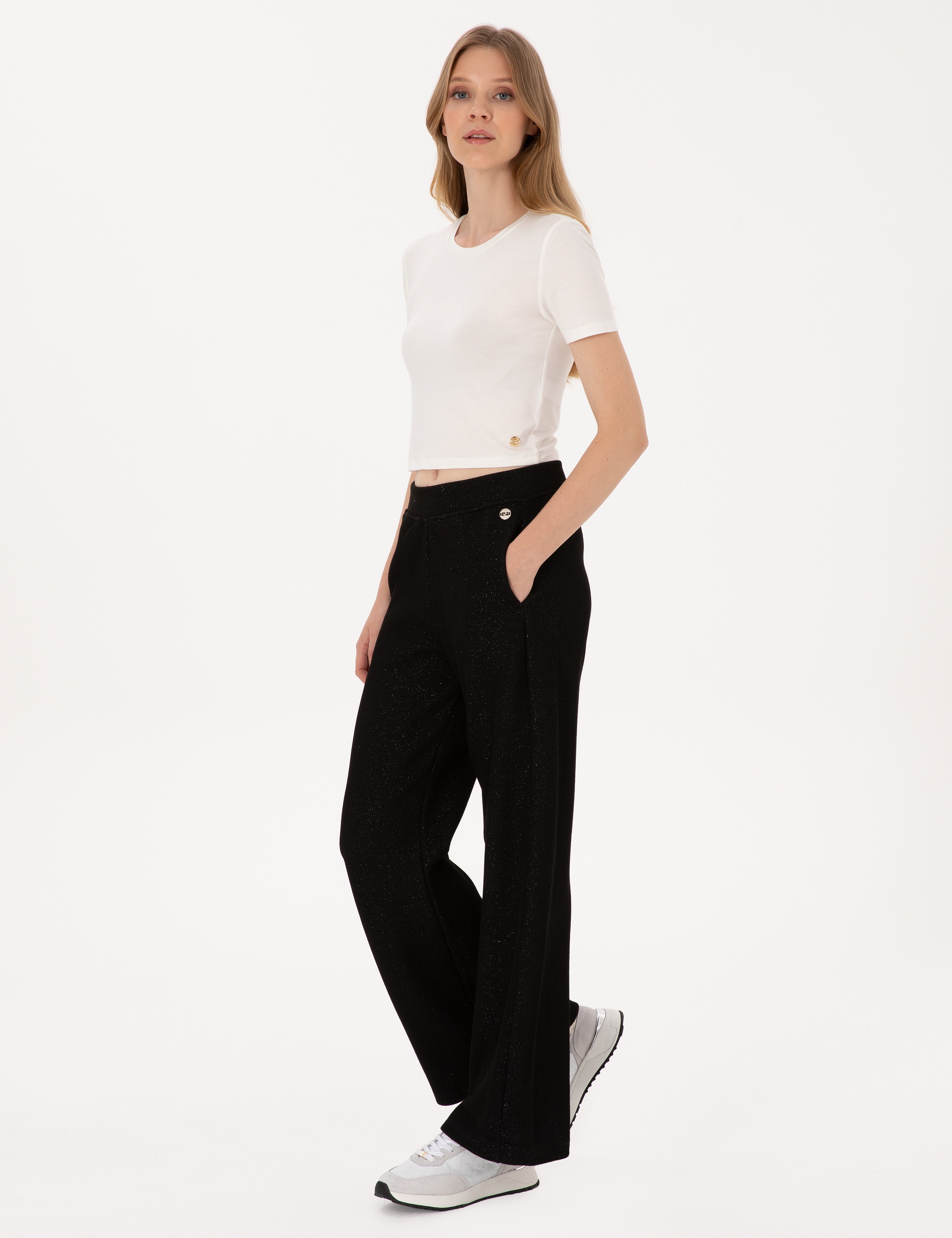 Siyah Flare Fit Eşofman Altı
