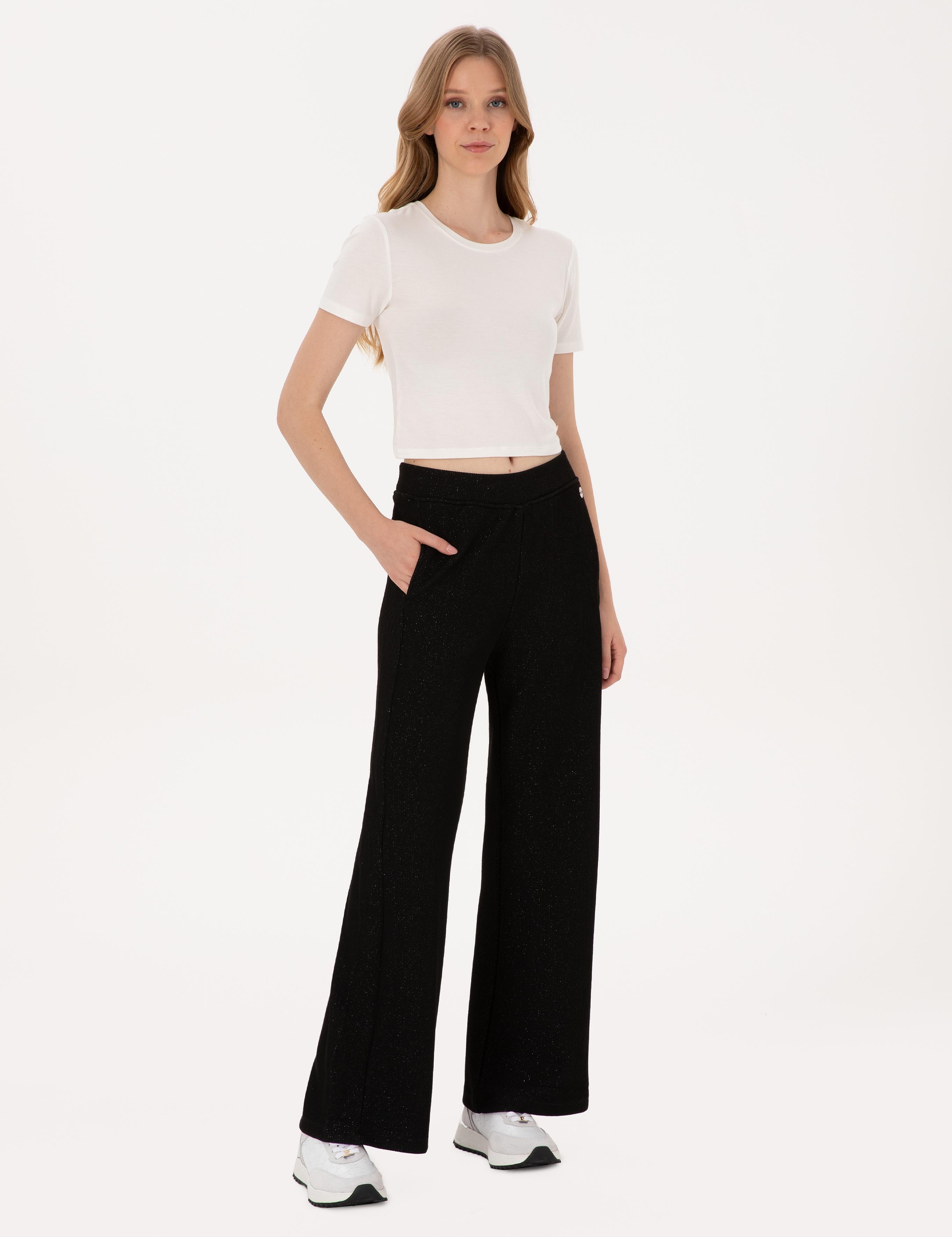 Siyah Flare Fit Eşofman Altı