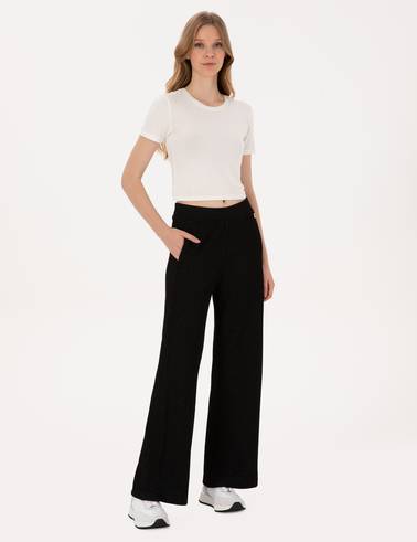 Siyah Flare Fit Eşofman Altı