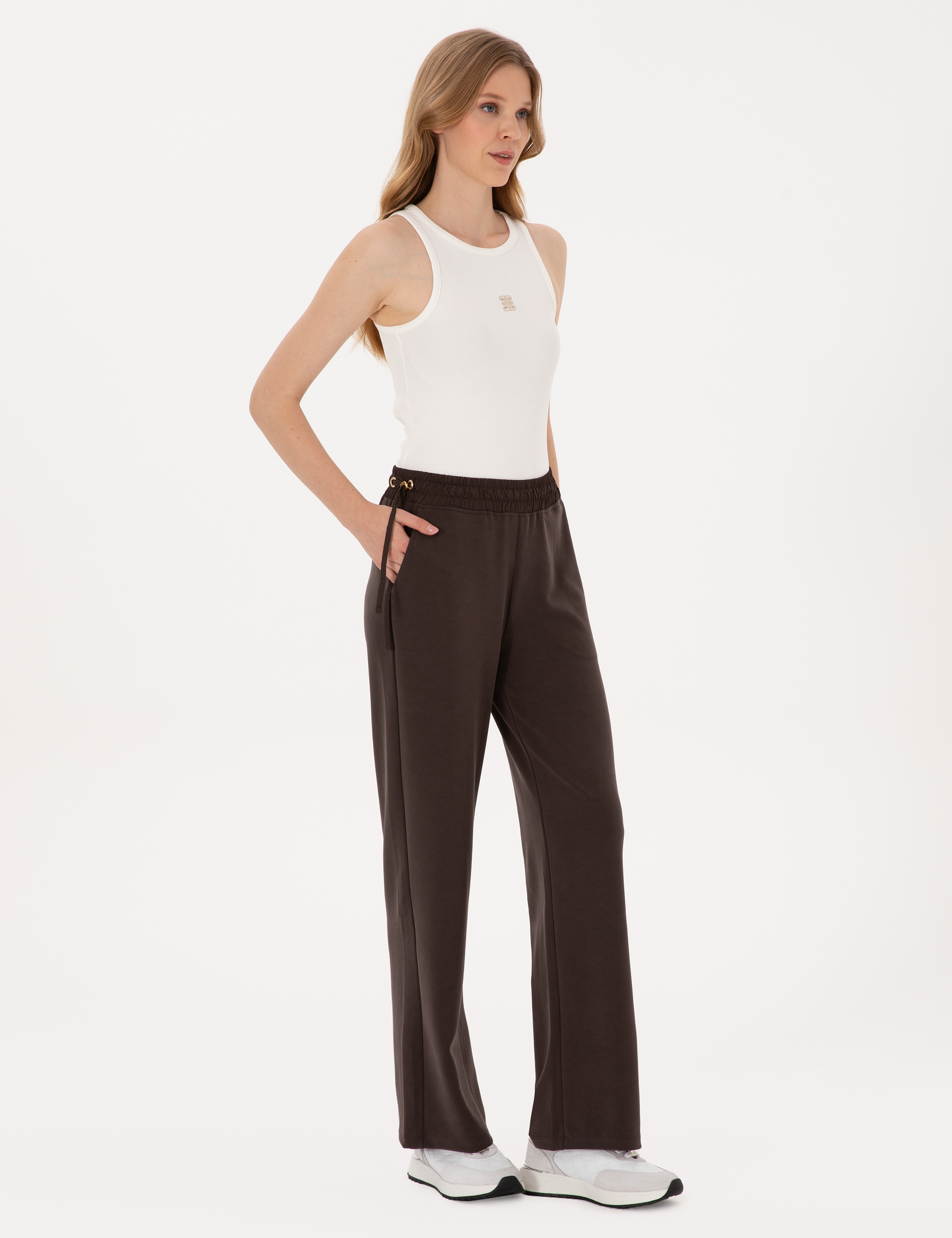Kahverengi Loose Fit Eşofman Altı - Image 3