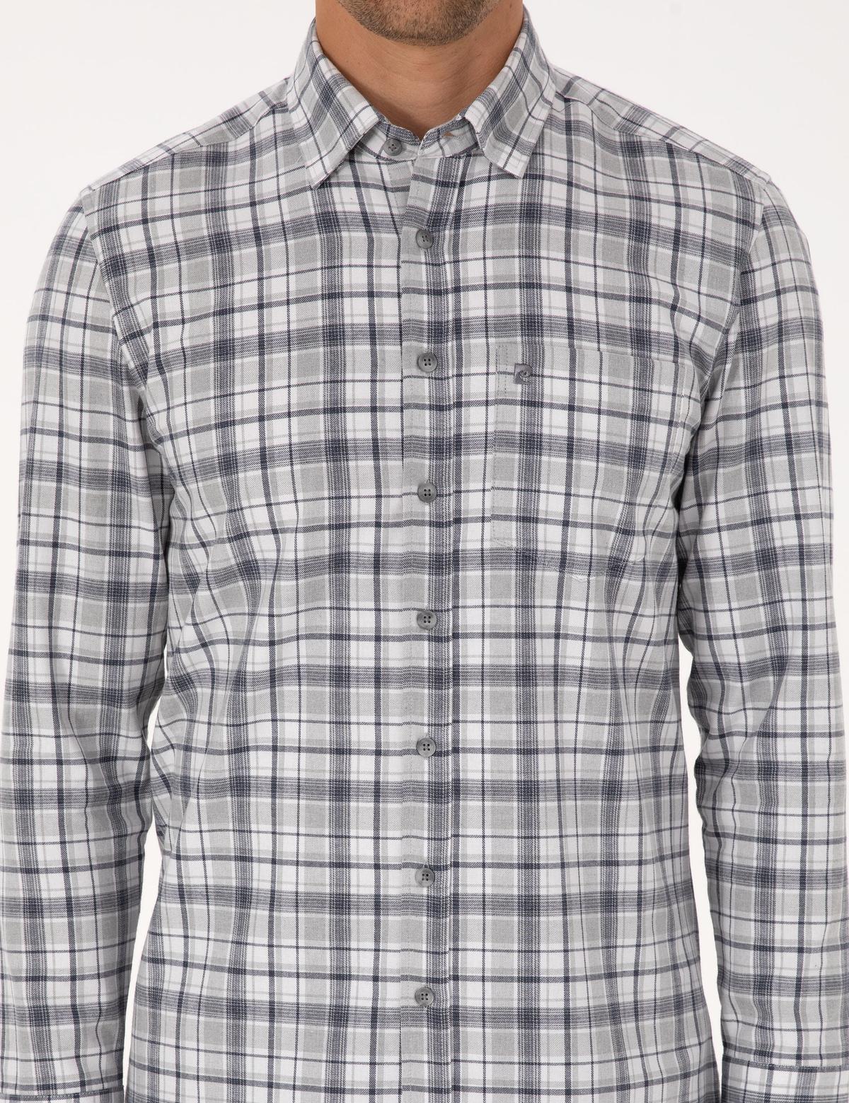 Lacivert Ekose Regular Fit Uzun Kollu Gömlek - 50316754001