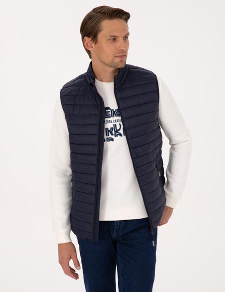 Lacivert Kapitone Yelek - 50313897003