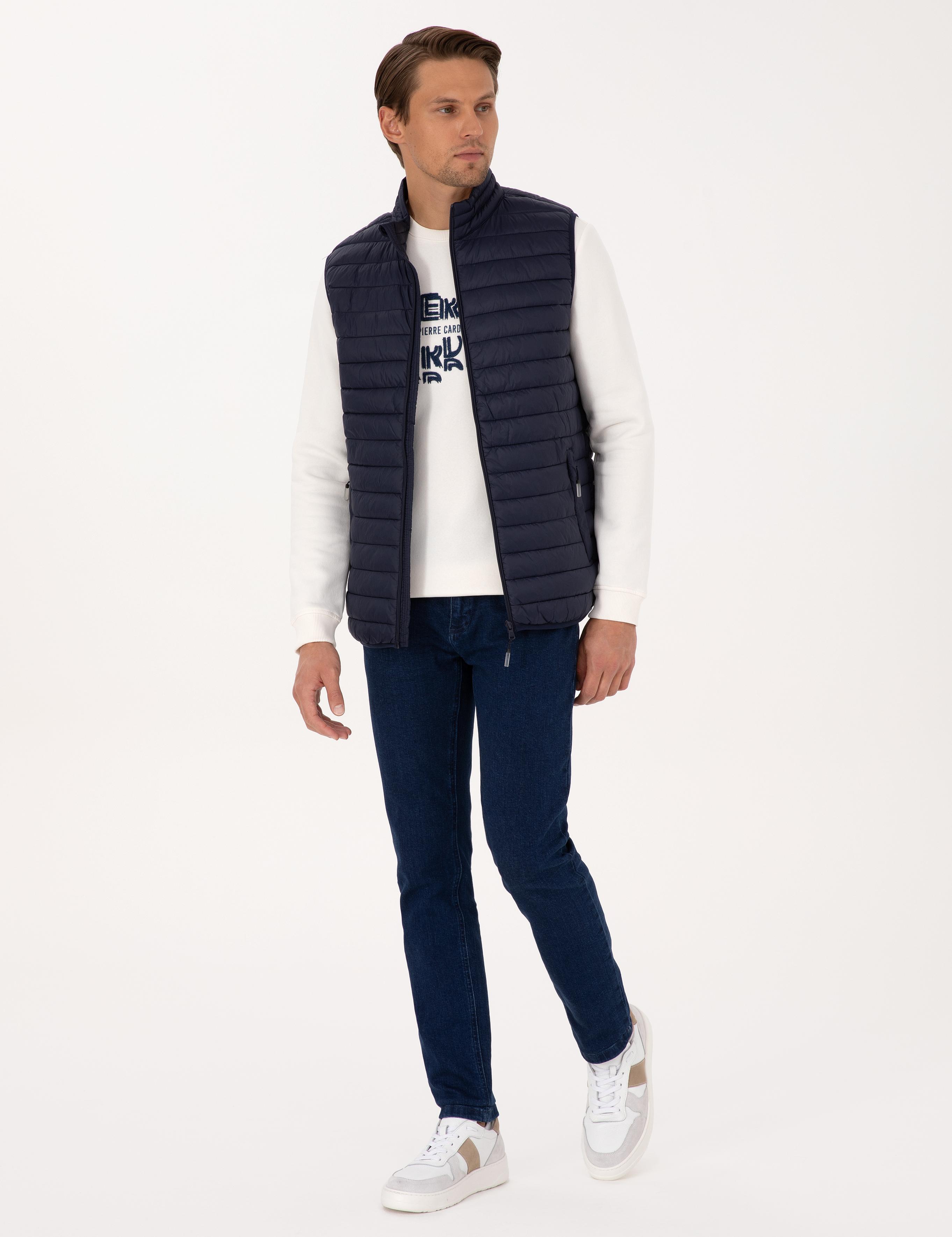 Lacivert Kapitone Yelek