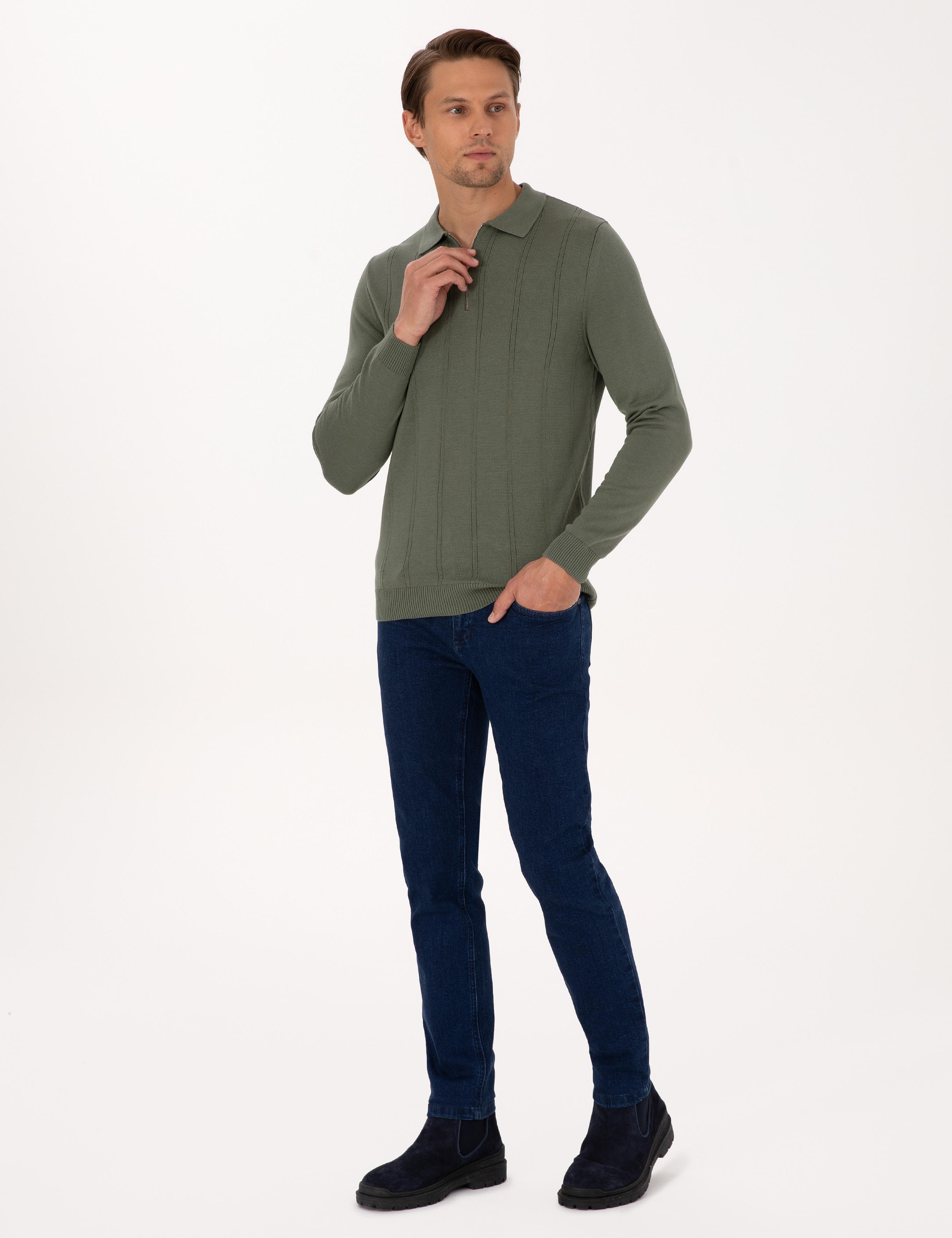 Petrol Slim Fit Jean Pantolon