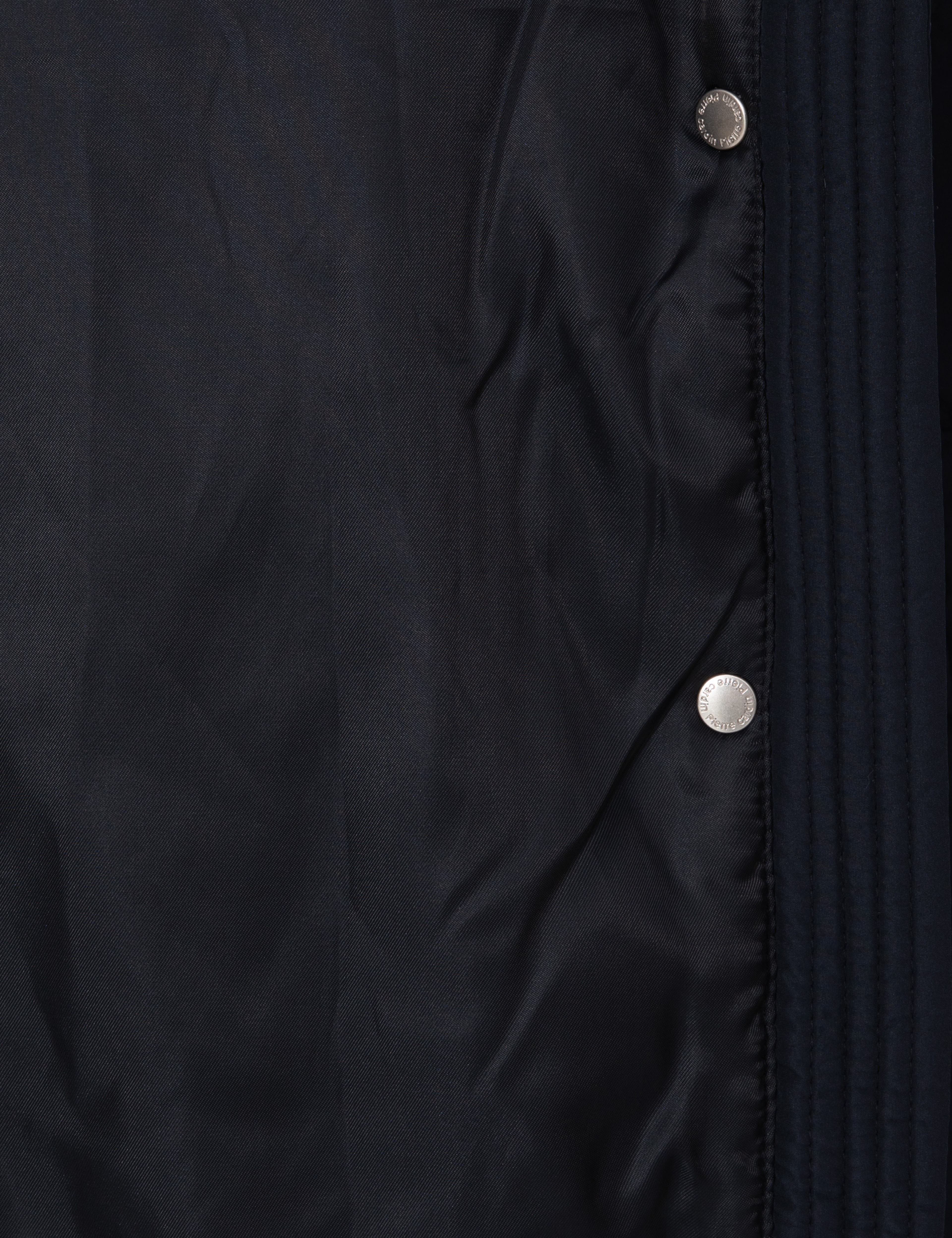 Lacivert Kadife Yakalı Kapitone Comfort Fit Mont - Image 6