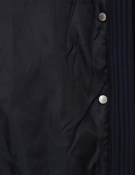 Lacivert Kadife Yakalı Kapitone Comfort Fit Mont - 50314035009