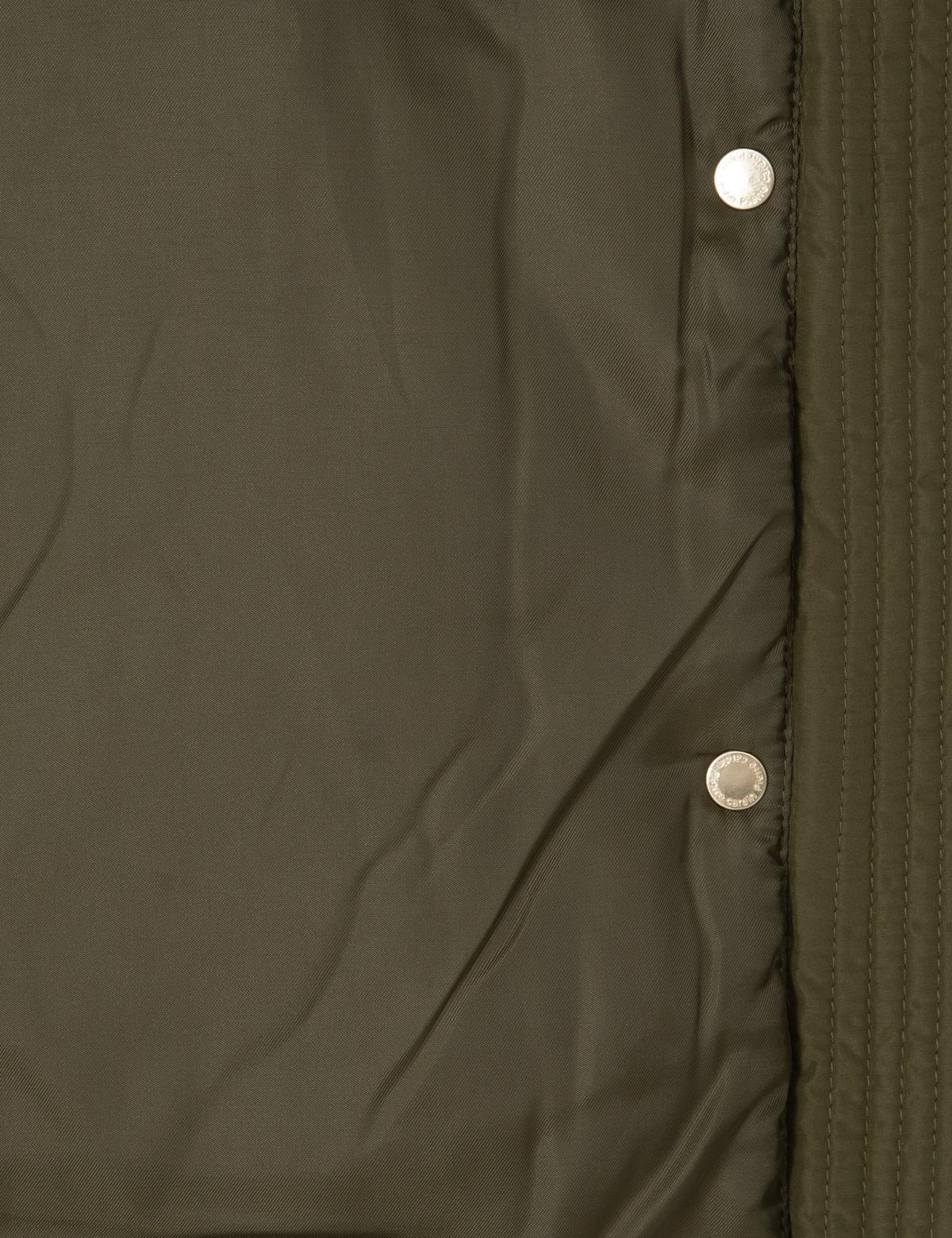 Haki Kadife Yakalı Kapitone Comfort Fit Mont - 50314035001