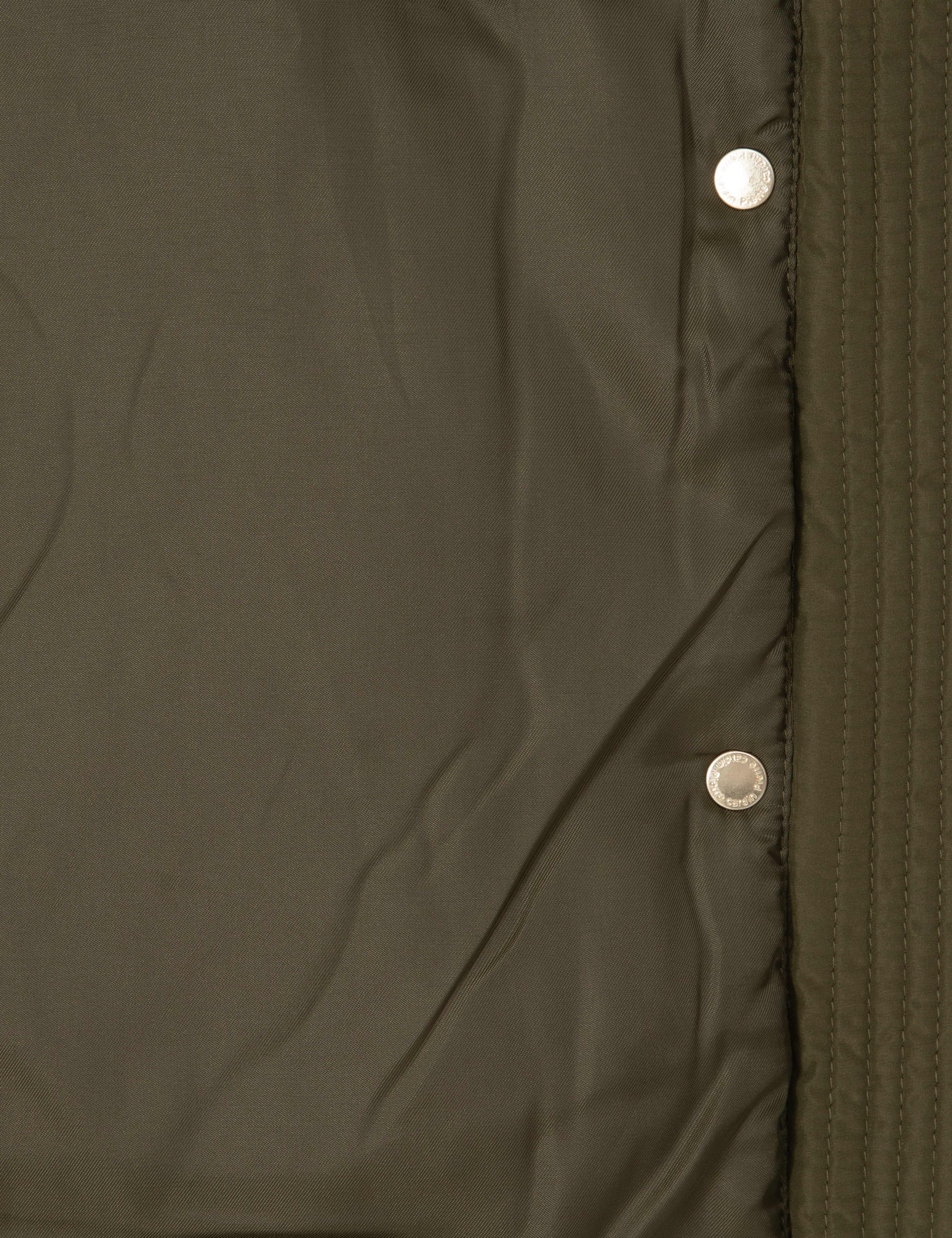 Haki Kadife Yakalı Kapitone Comfort Fit Mont - Image 6
