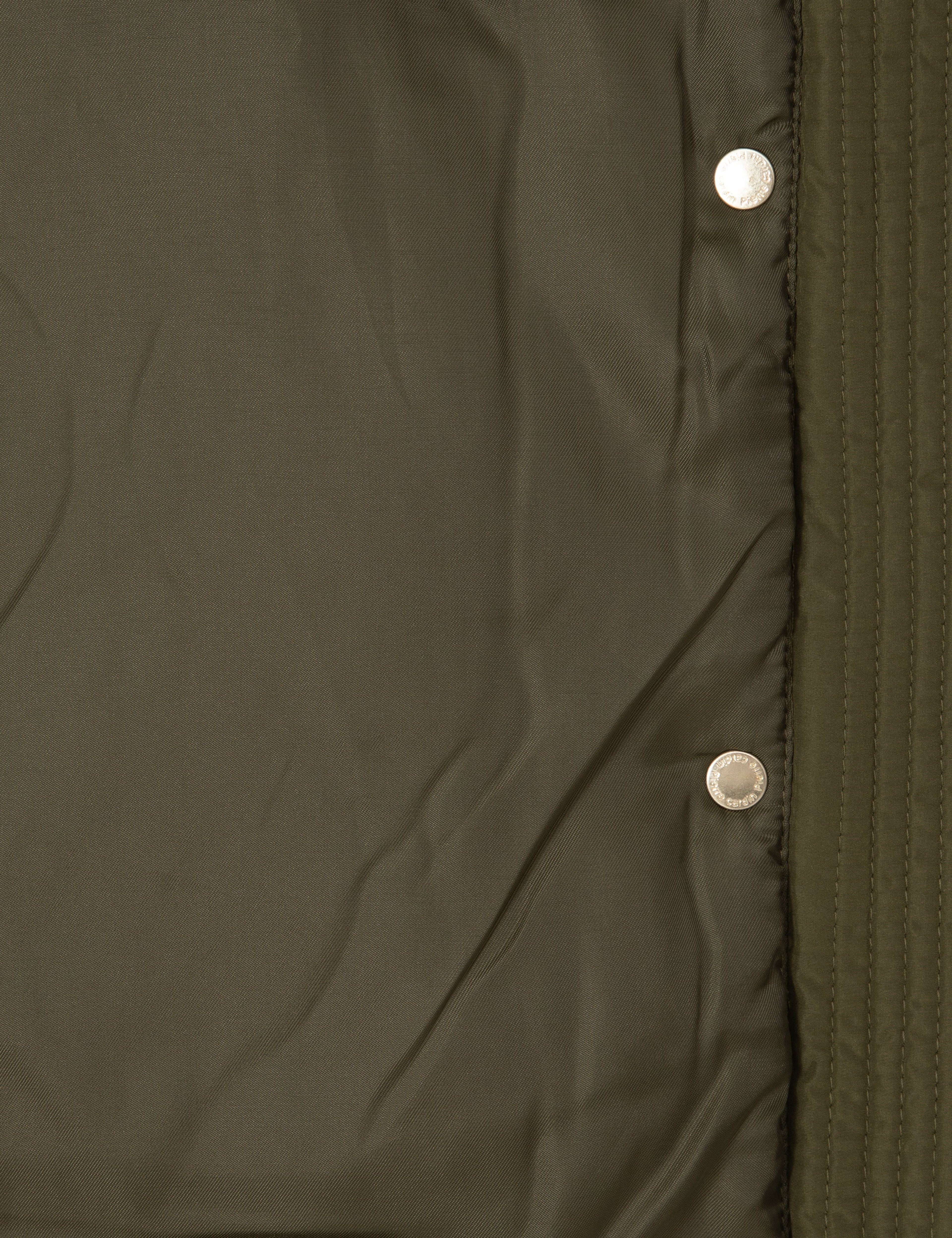 Haki Kadife Yakalı Kapitone Comfort Fit Mont
