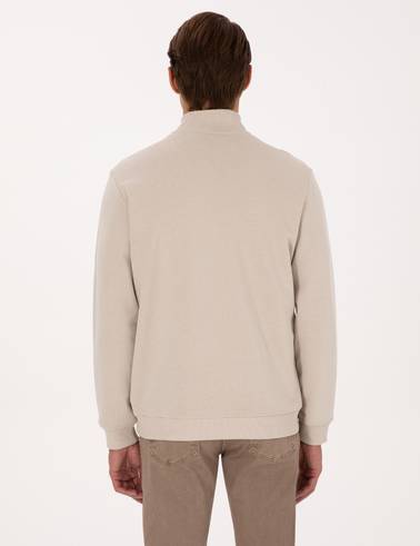 Bej Regular Fit Sweatshirt