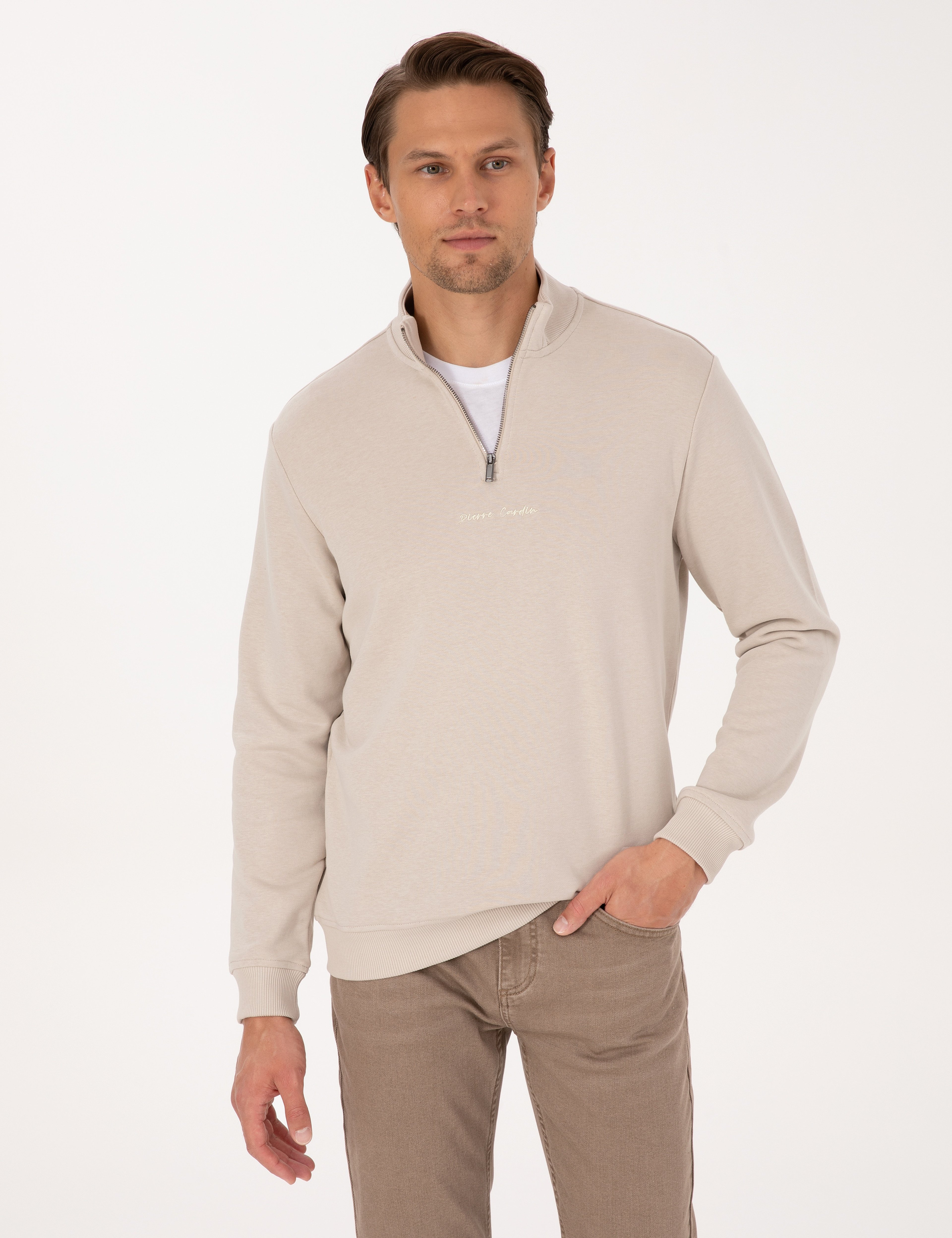 Bej Regular Fit Sweatshirt - Image 3