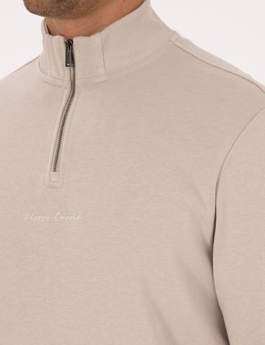 Bej Regular Fit Sweatshirt