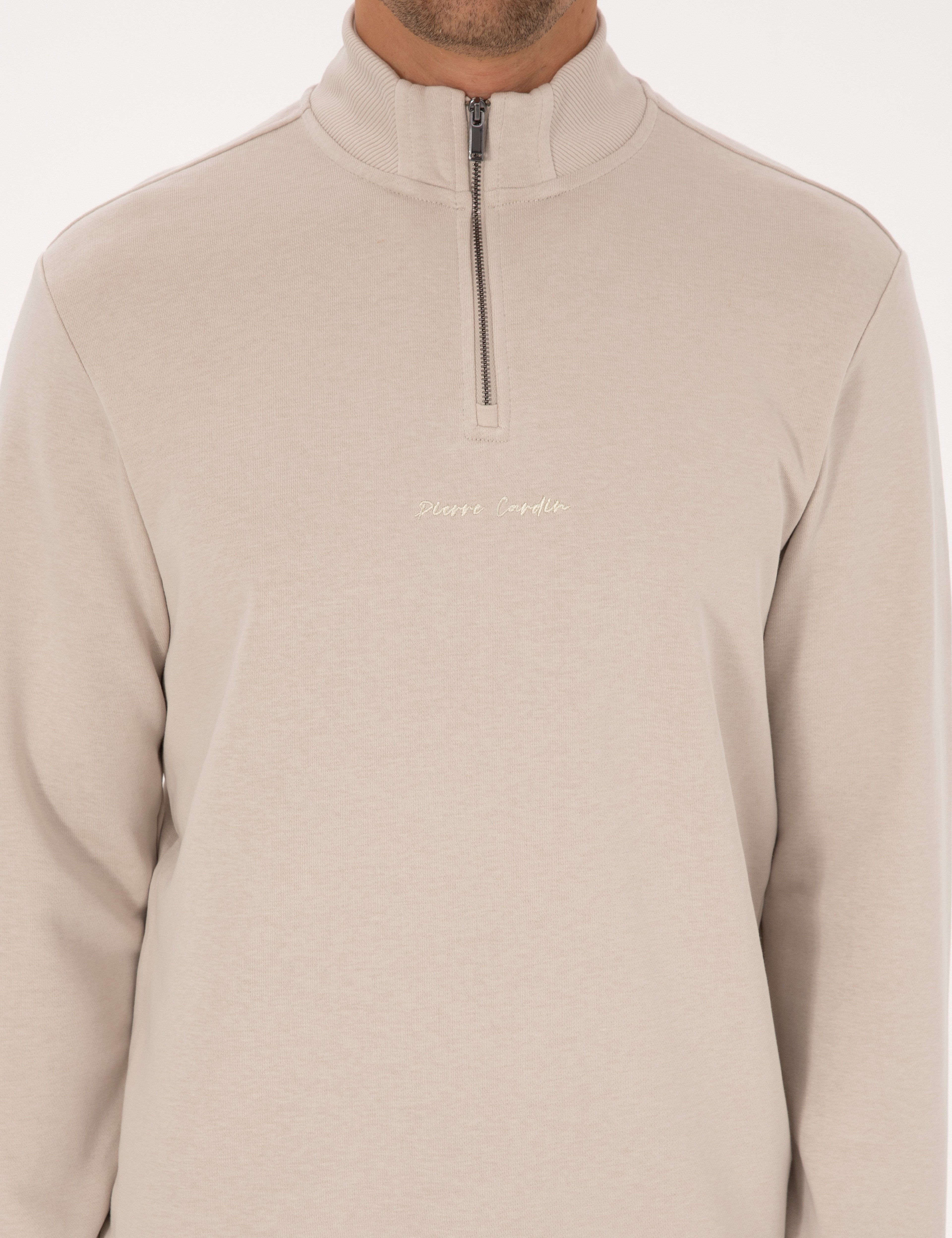 Bej Regular Fit Sweatshirt