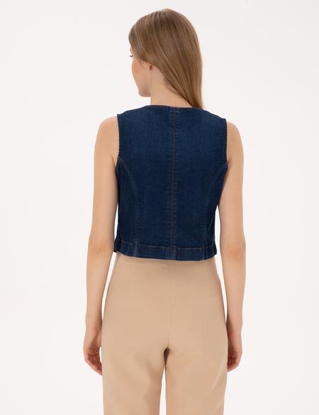 Saks Slim Fit Jean Ceket - 50310552013