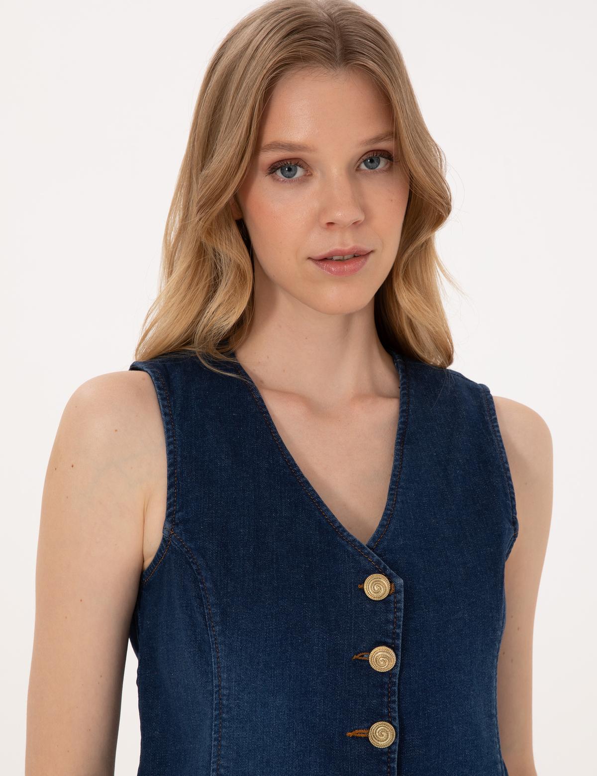 Saks Slim Fit Jean Ceket - 50310552013