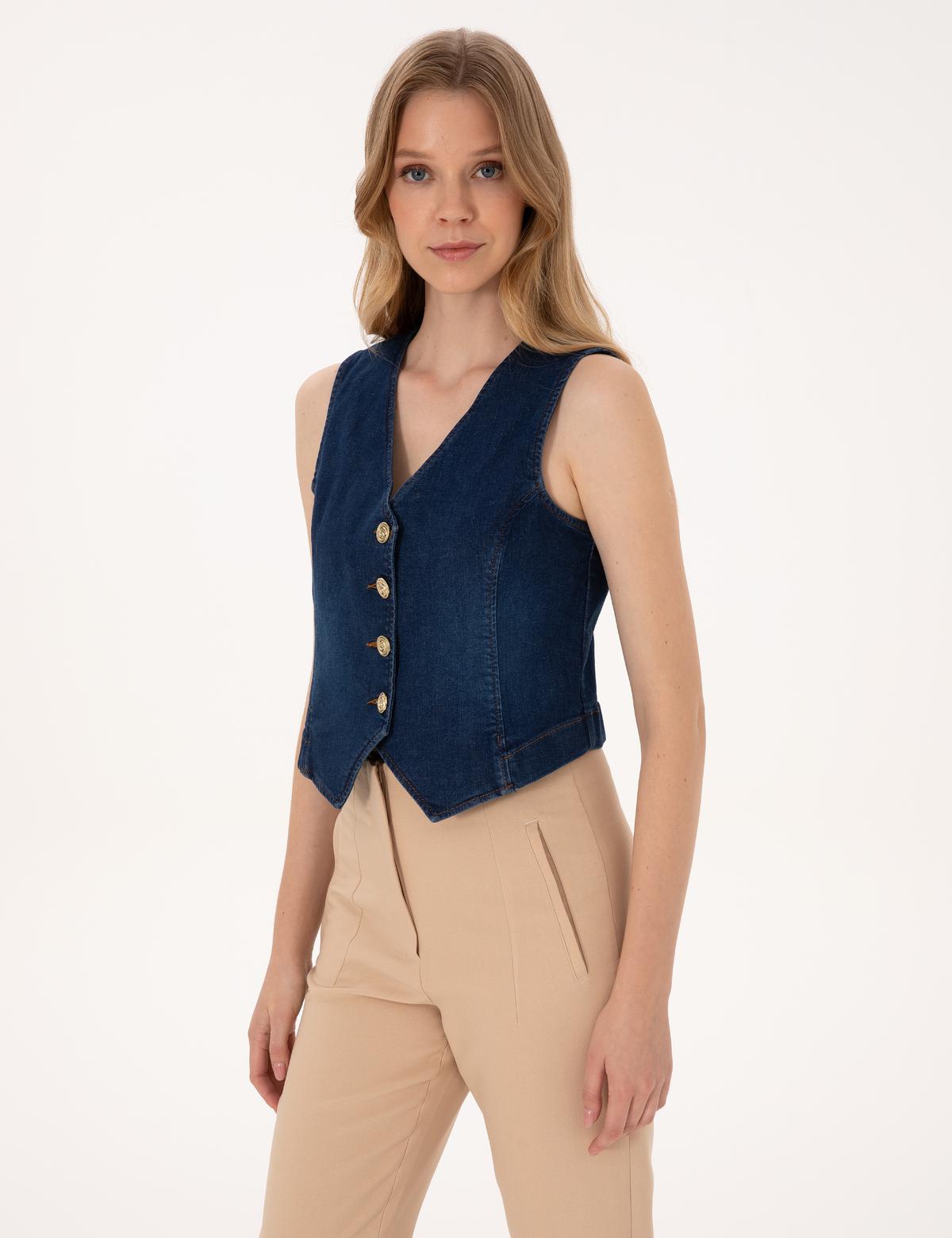 Saks Slim Fit Jean Ceket - 50310552013