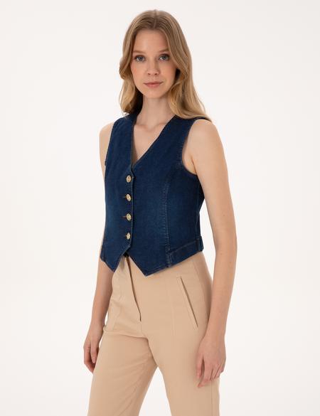 Saks Slim Fit Jean Ceket - 50310552013