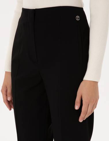 Siyah Carrot Fit Kumaş Pantolon