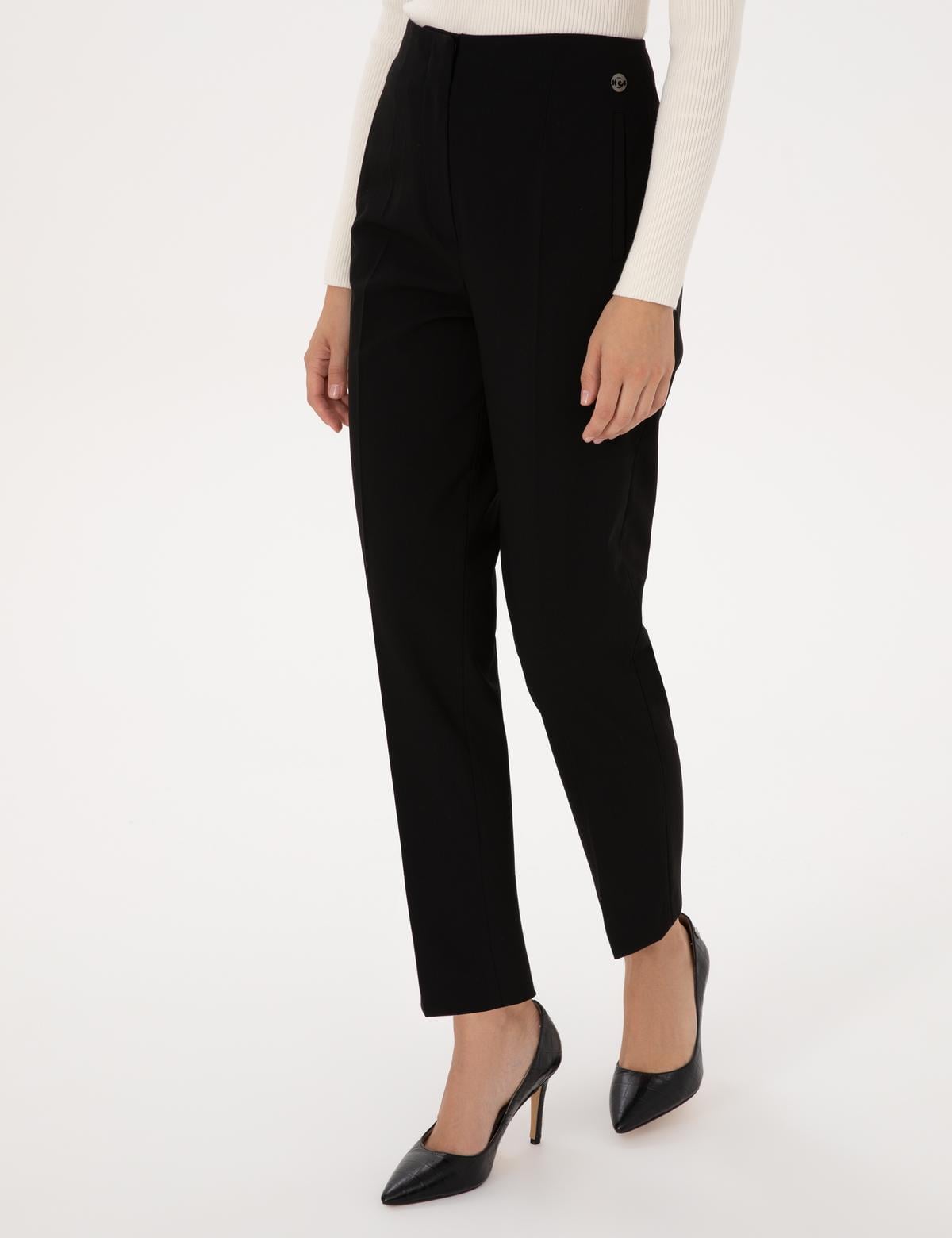 Siyah Carrot Fit Kumaş Pantolon - 50318977004