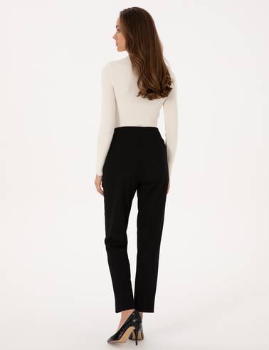 Siyah Carrot Fit Kumaş Pantolon