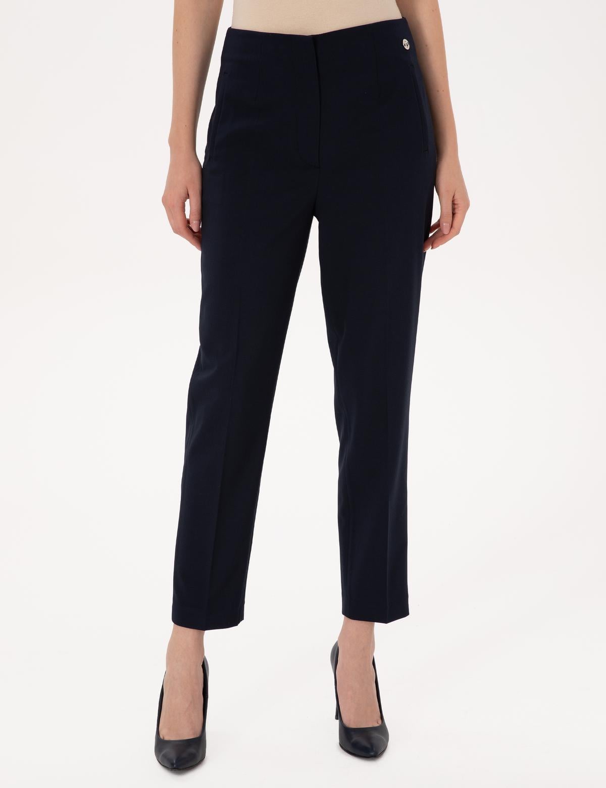 Lacivert Carrot Fit Kumaş Pantolon - 50318977025