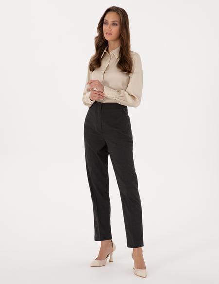 Antrasit Carrot Fit Kumaş Pantolon - 50318977033