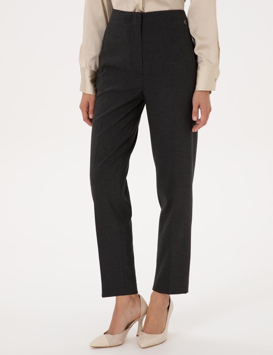 Antrasit Carrot Fit Kumaş Pantolon