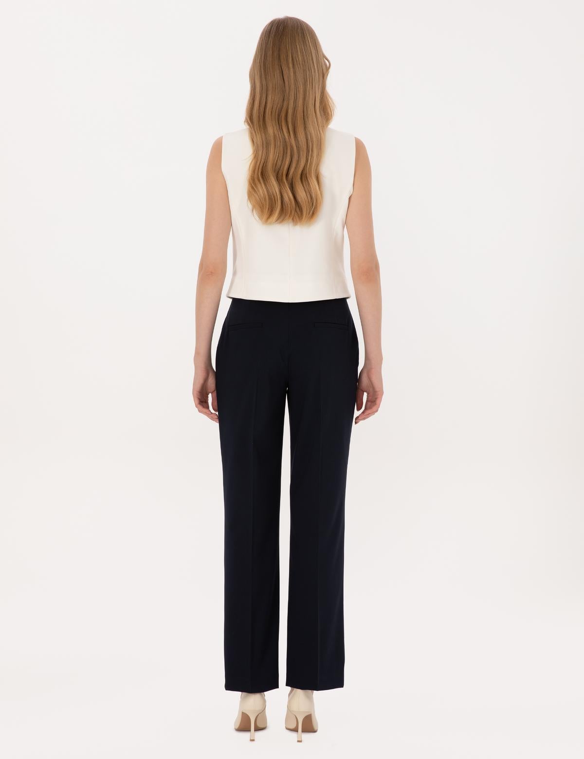 Lacivert Straight Fit Kumaş Pantolon - 50319434017