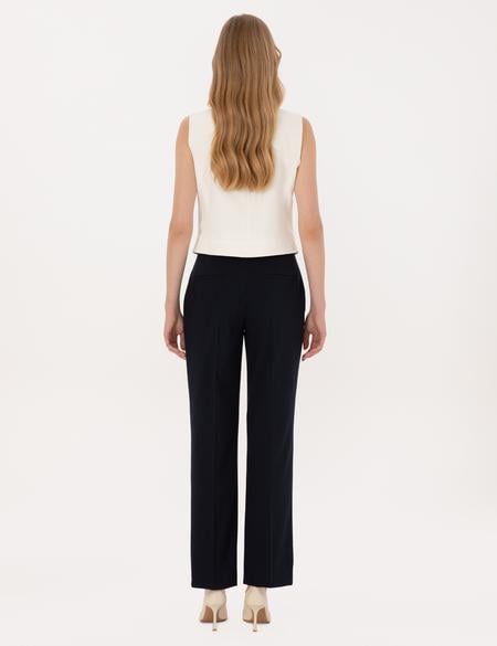 Lacivert Straight Fit Kumaş Pantolon - 50319434017