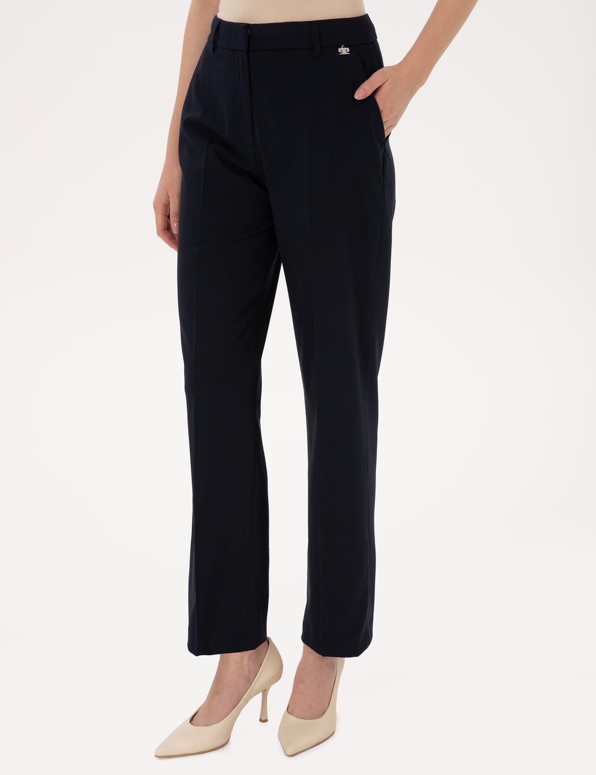 Lacivert Straight Fit Kumaş Pantolon - 50319434017