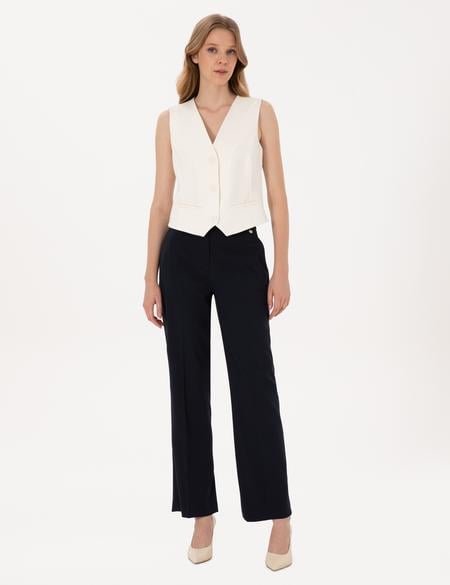 Lacivert Straight Fit Kumaş Pantolon - 50319434017