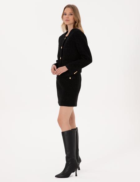 Siyah Tüvit Etek - 50319441016