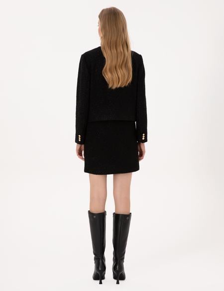 Siyah Tüvit Etek - 50319441016