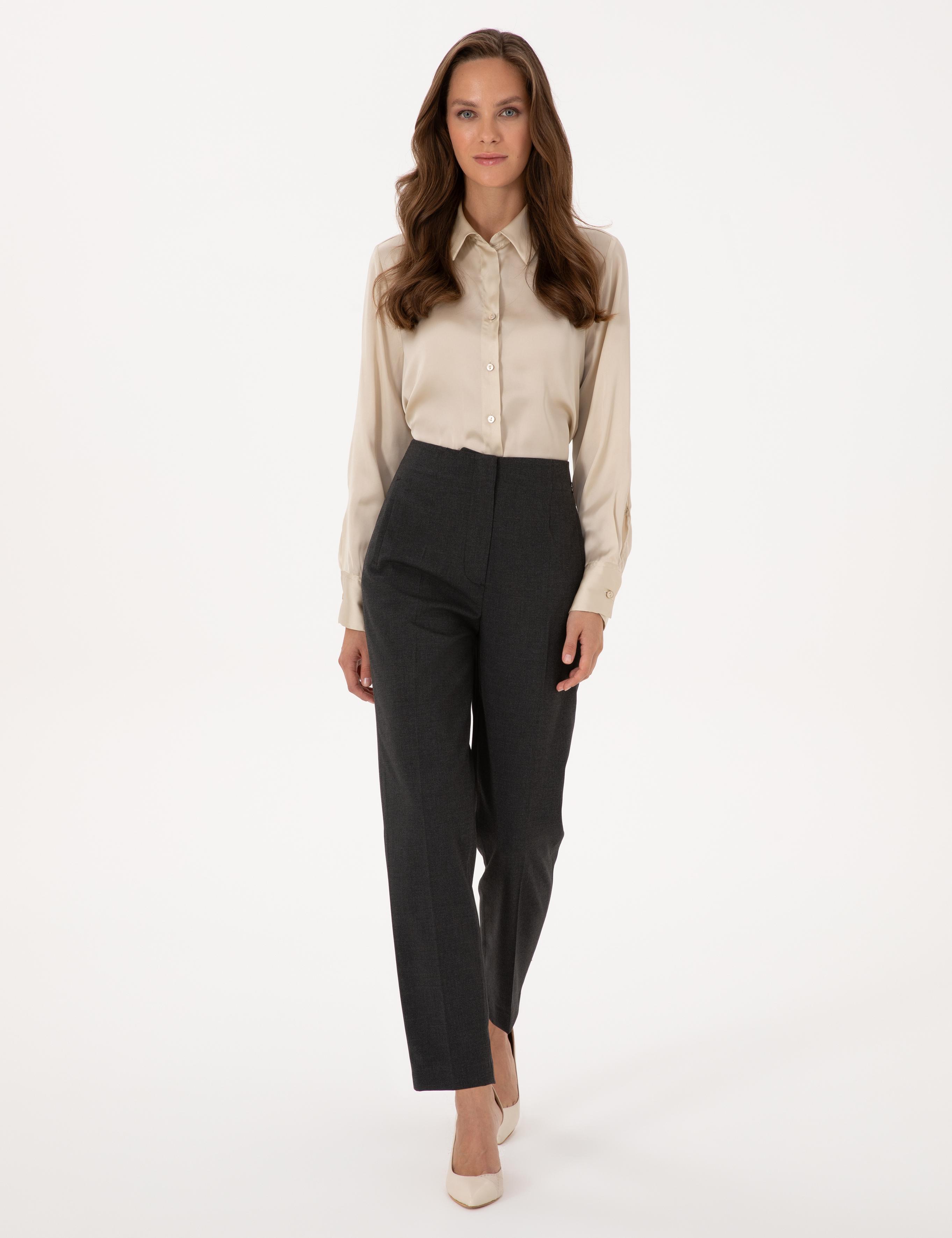 Antrasit Carrot Fit Kumaş Pantolon