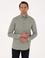 Yeşil Slim Fit Dokulu Uzun Kollu Gömlek