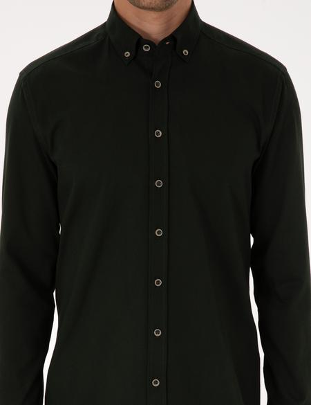 Koyu Haki Regular Fit Uzun Kollu Gömlek - 50311308067