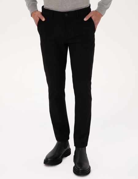 Siyah Slim Fit Kanvas Pantolon - 50310911035