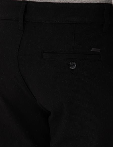 Siyah Slim Fit Kanvas Pantolon - 50310911035