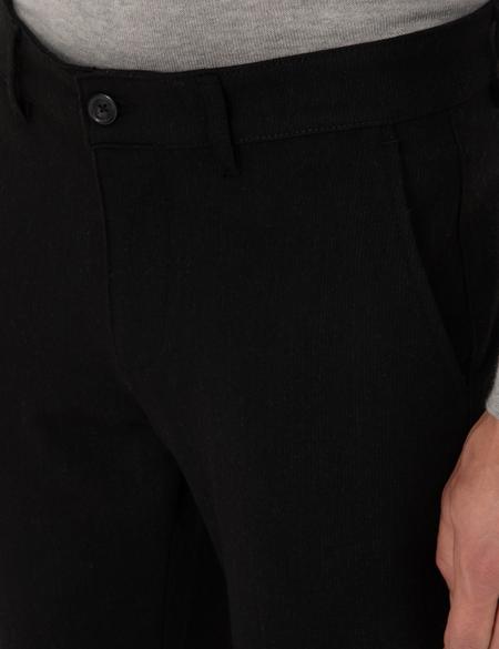 Siyah Slim Fit Kanvas Pantolon - 50310911035