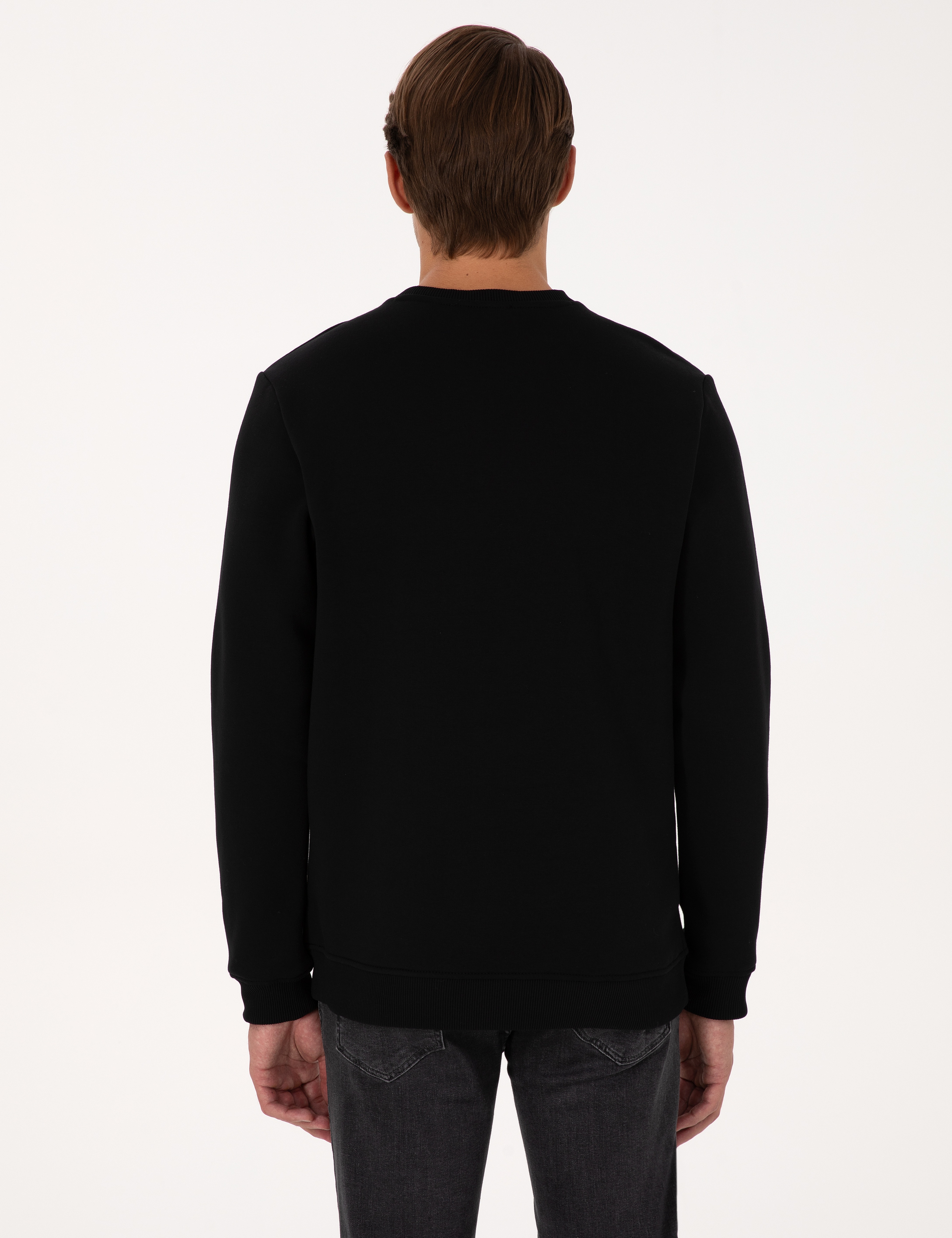 Siyah Regular Fit Sweatshirt
